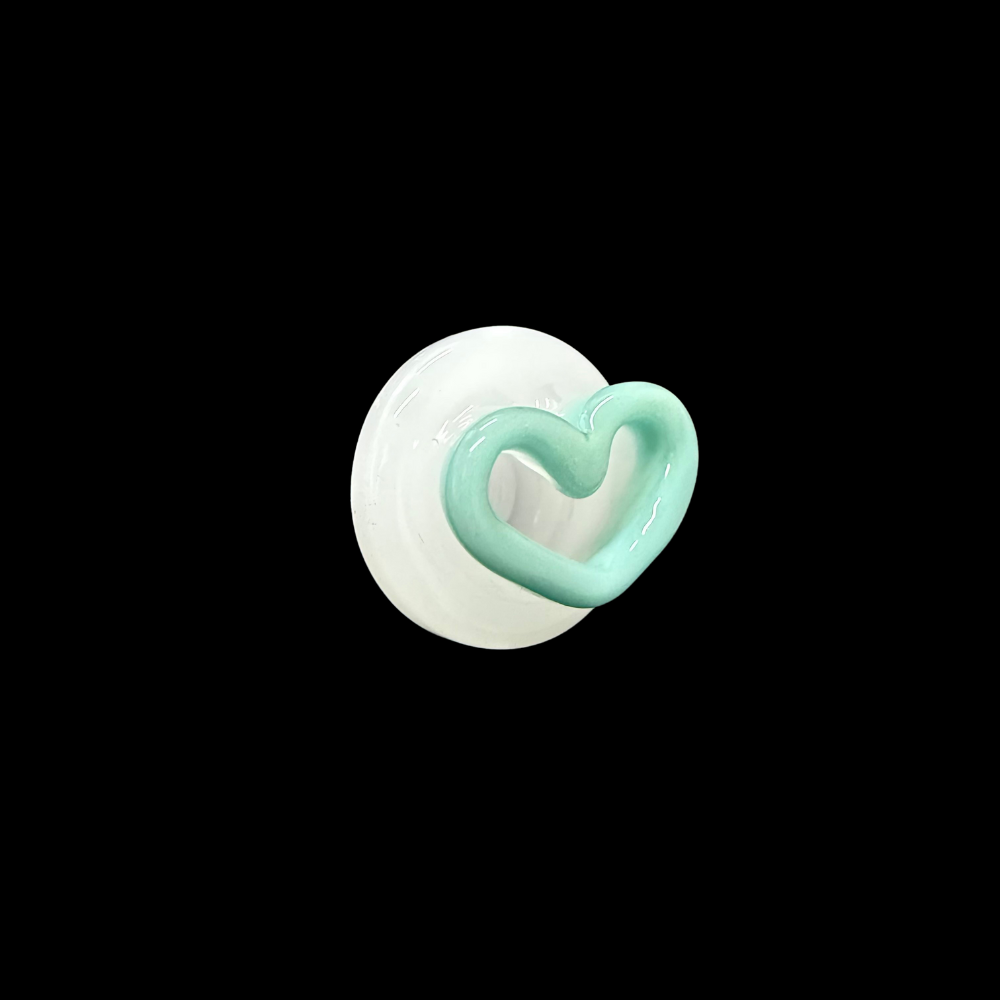 Saki Heart Carb Cap Green & White