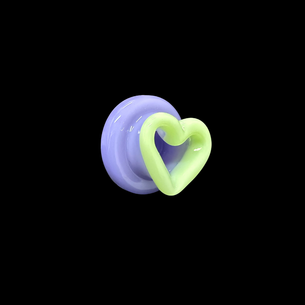 Saki Heart Carb Cap Green & Purple