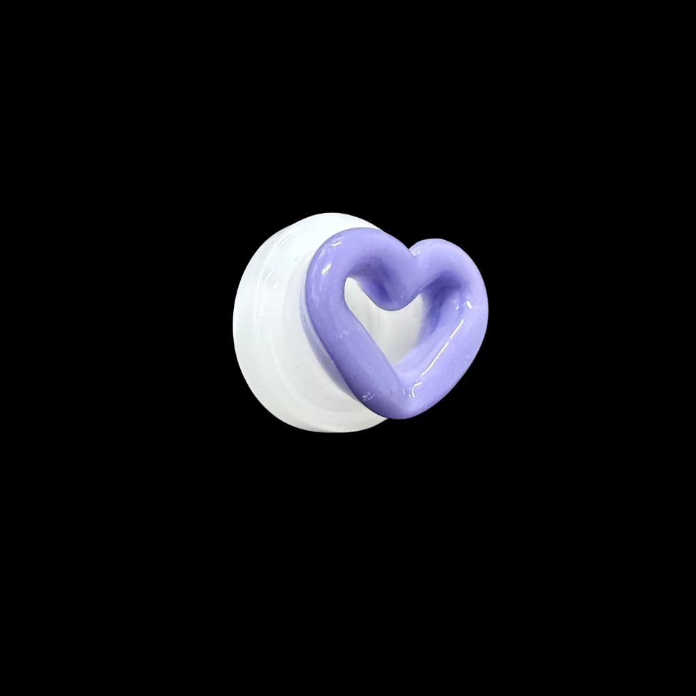 Saki Heart Carb Cap Purple and White