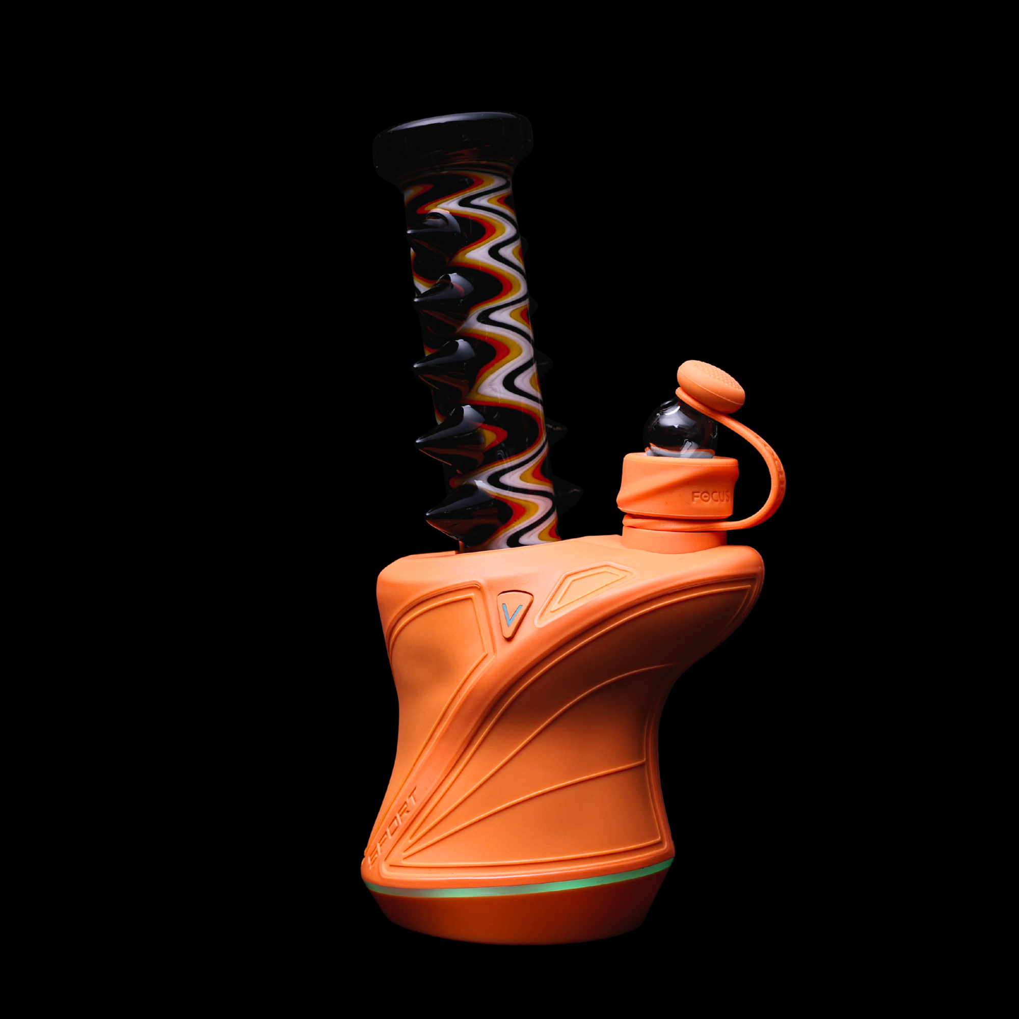 Carsten Glass CARTA Top - Spike Ripple White Black Orange