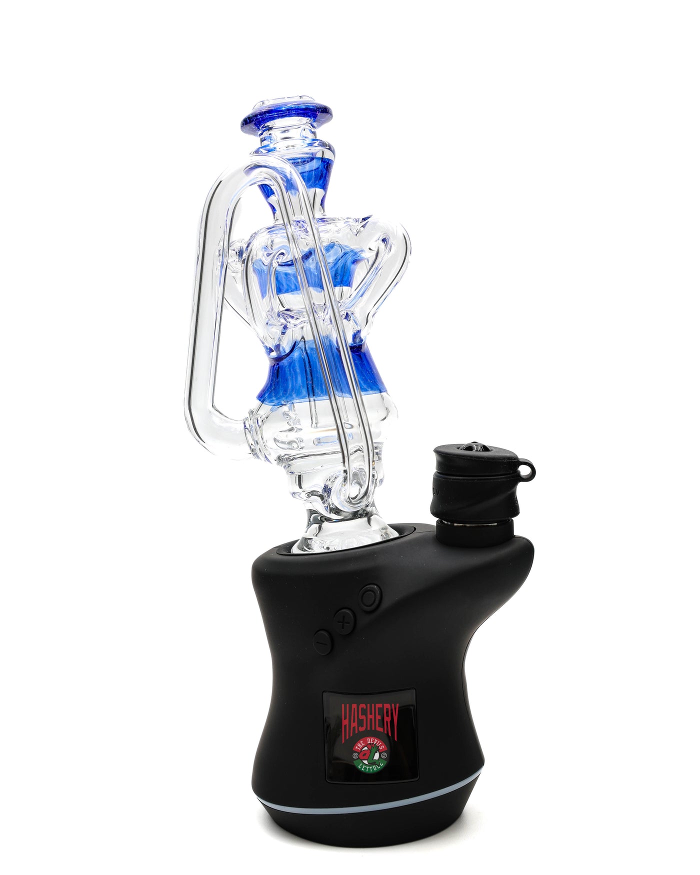 Kosher Glass CARTA Glass Top Quad Recycler - Blue Stripe
