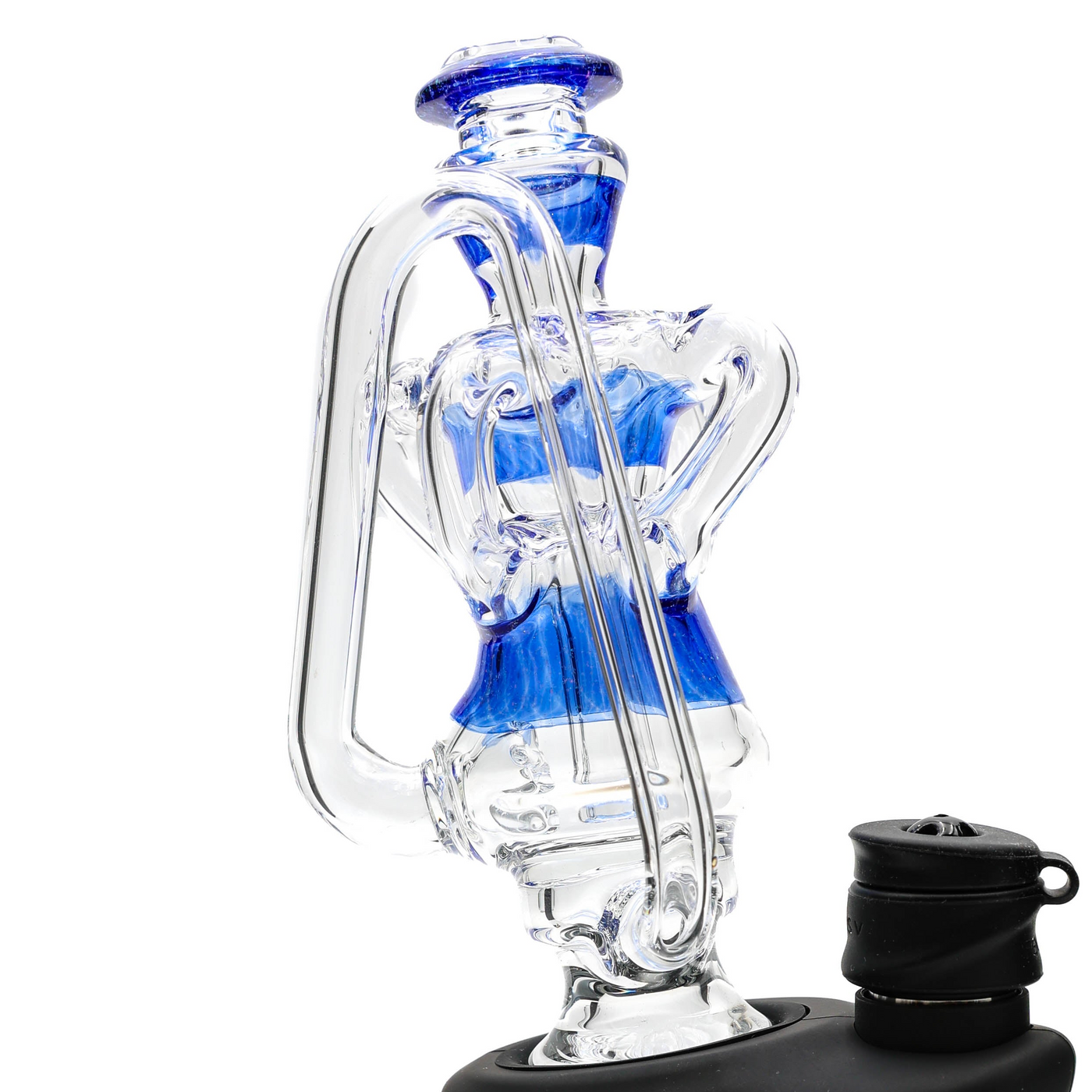 Kosher Glass CARTA Glass Top Quad Recycler - Blue Stripe