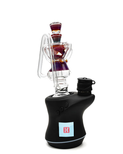 Kosher Glass CARTA Glass Top Mini Quad Recycler - Purple & Blue Swirl