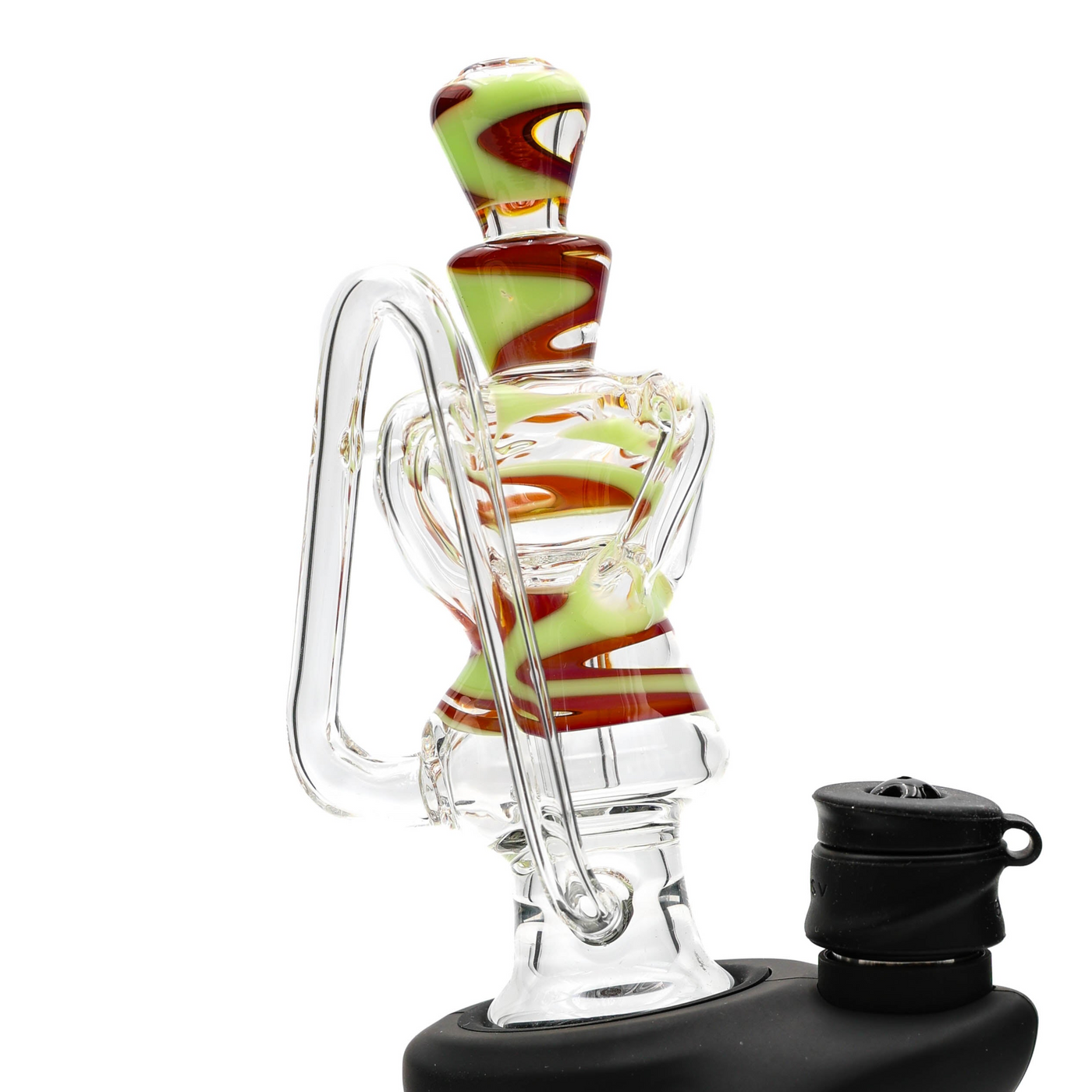 Kosher Glass CARTA Glass Top Mini Quad - Green & Purple Swirl