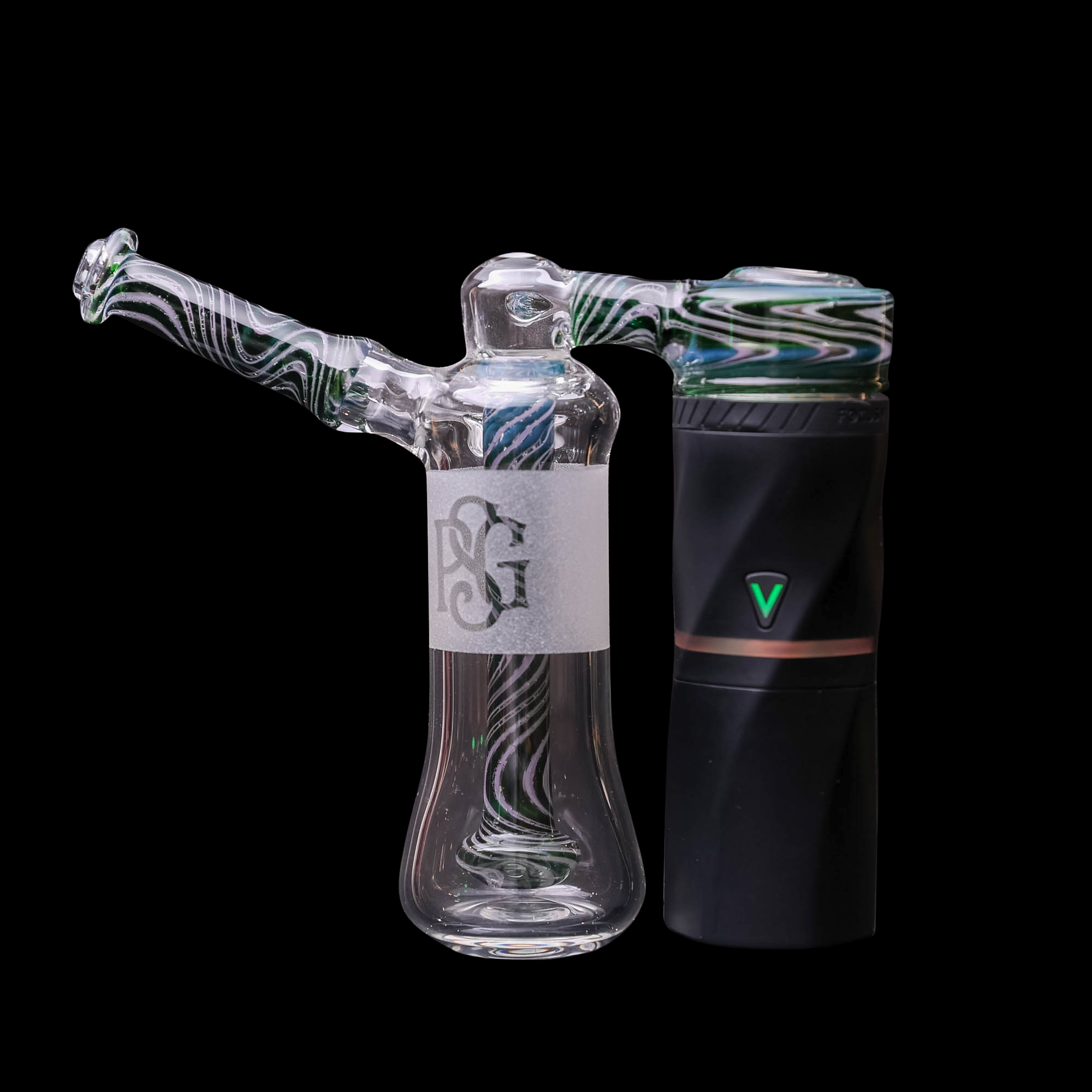 PSG Glass AERIS Chugger - Ripple Black and Green