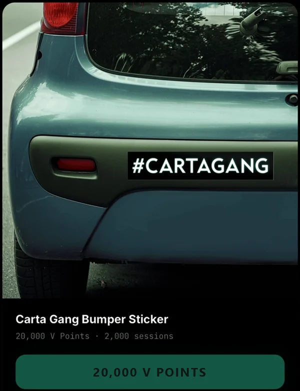 CARTA Gang Bumper Sticker – 20,000 V Points